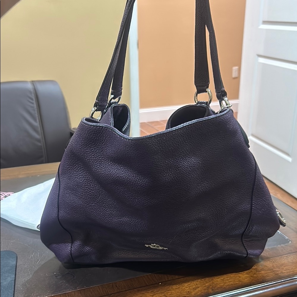 Coach Purple Leather Women's Bag